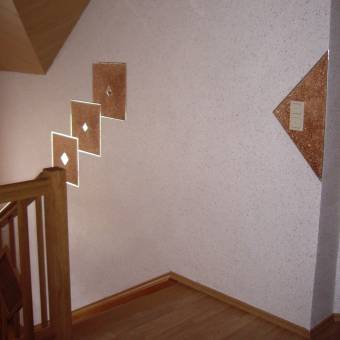 175 Ideen für das Treppenhaus mit Noblesse-Dekor Baumwollputz - Flüssigtapeten