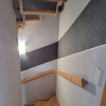 177 Ideen für das Treppenhaus mit Noblesse-Dekor Baumwollputz - Flüssigtapeten